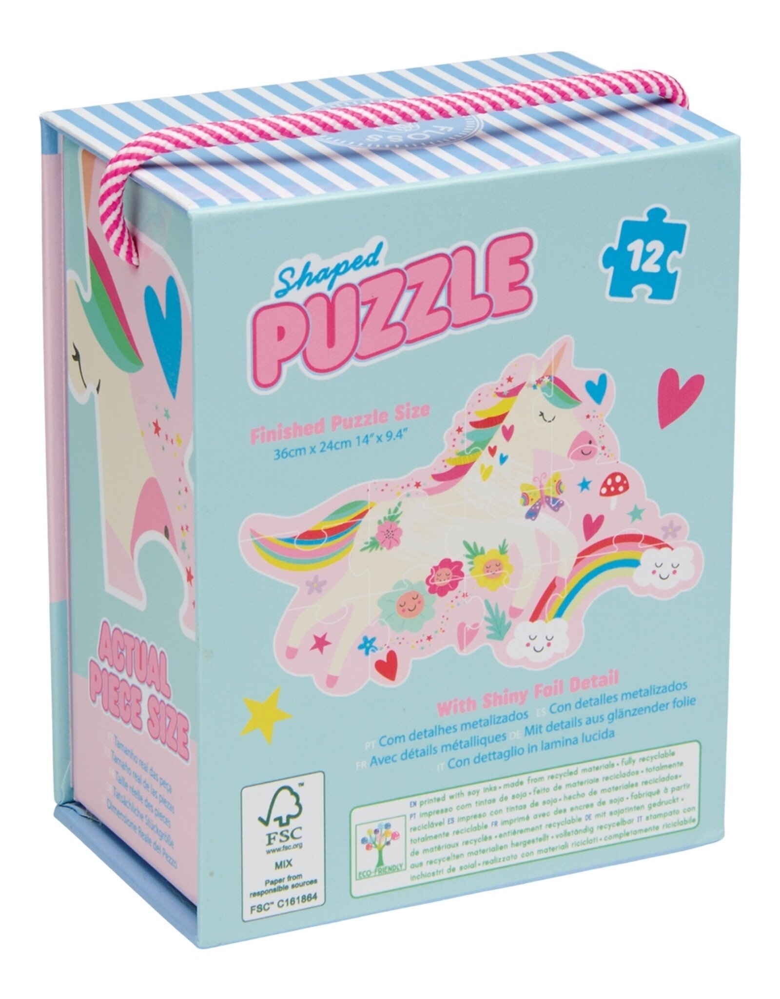 Floss and Rock Rainbow Fairy 12 pc Shaped Puzzle