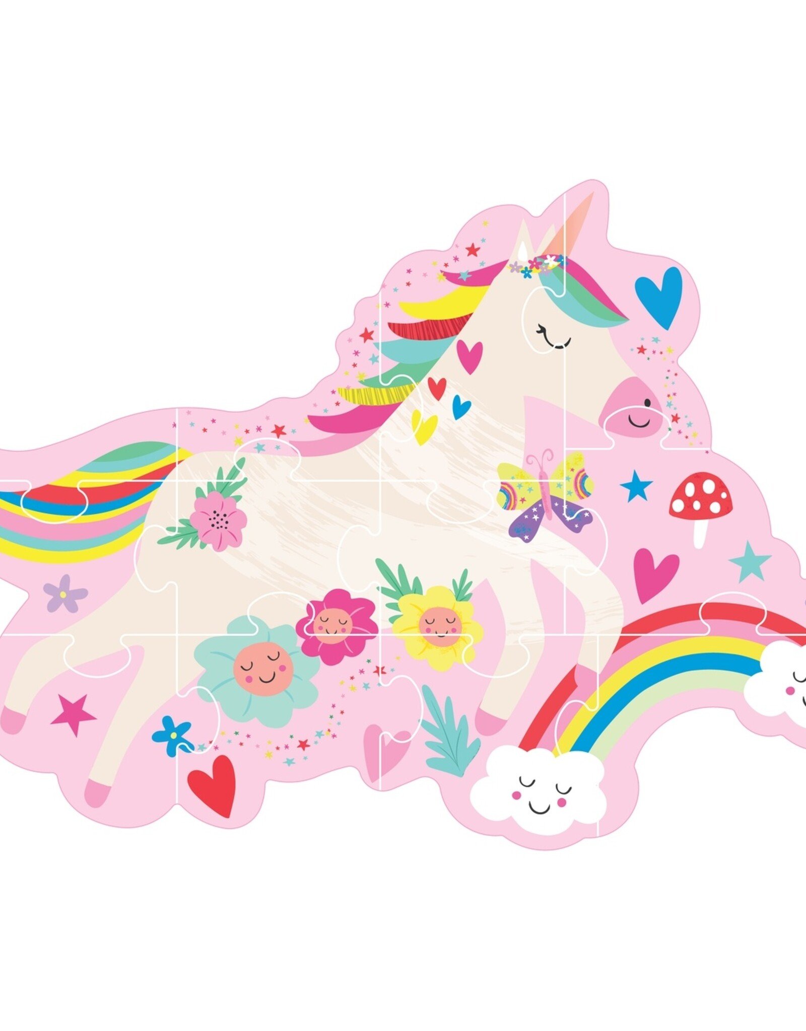 Floss and Rock Rainbow Fairy 12 pc Shaped Puzzle