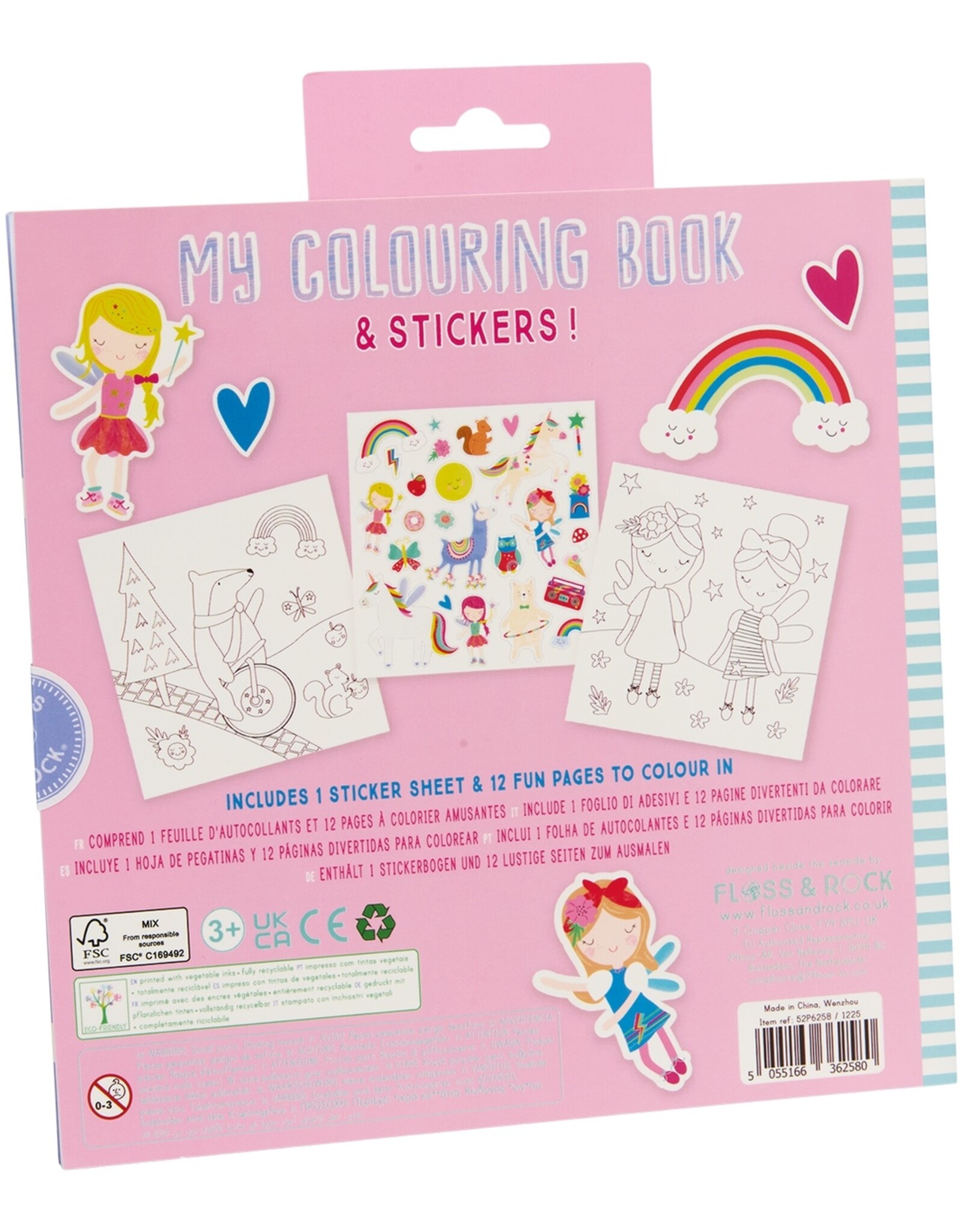 Floss and Rock Scribble Sniffs Coloring Book Rainbow Fairy