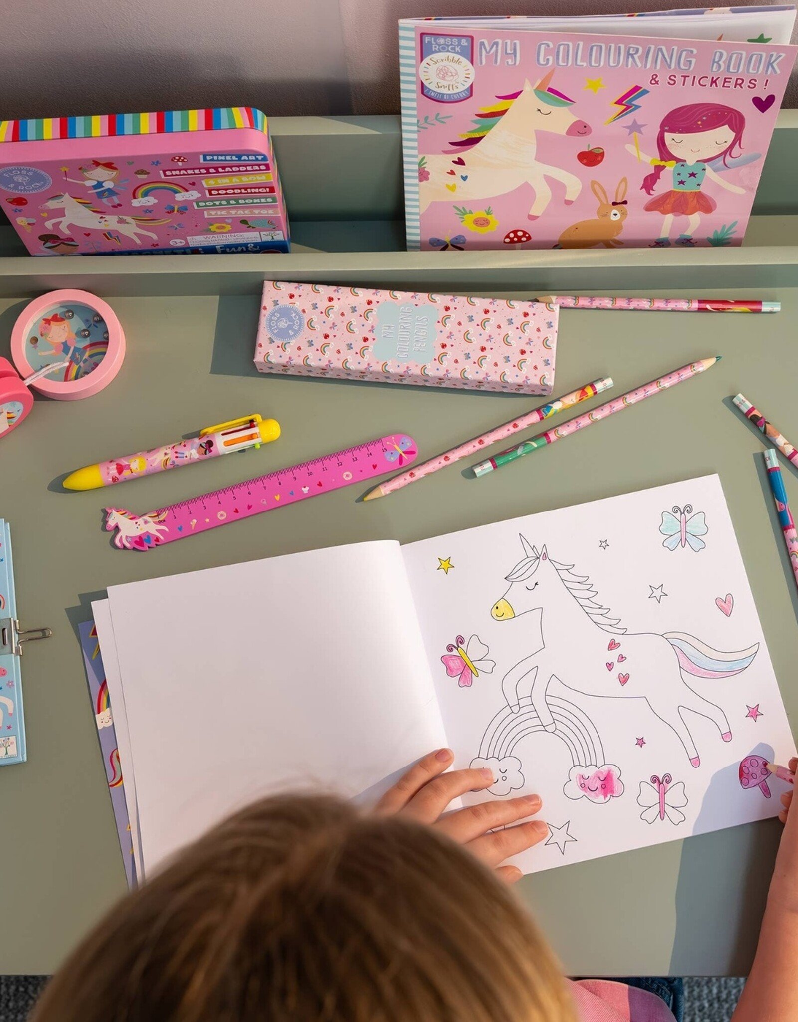 Floss and Rock Scribble Sniffs Coloring Book Rainbow Fairy