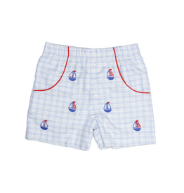 Zuccini Sailboat Embroidered Short