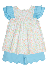 Ishtex 6S056 Ditsy Flower Short Set