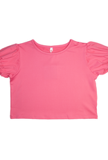 Honesty Kids 9293 Hot Pink Puff Sleeve Top