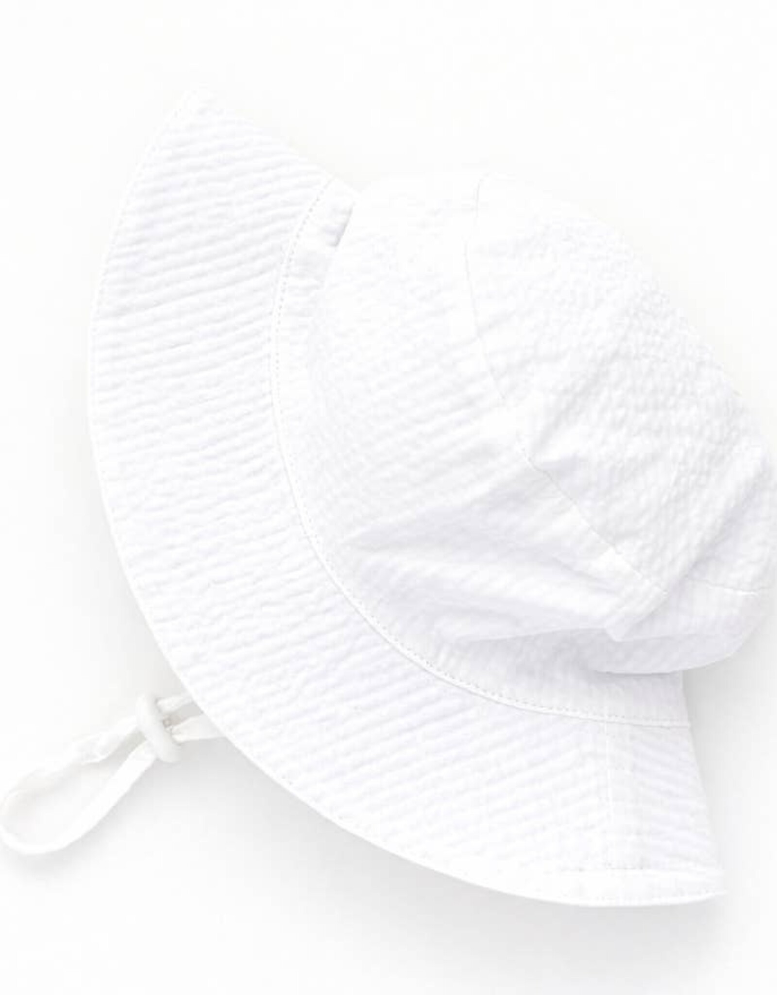 Huggalugs 1962 White Seersucker Bucket Hat