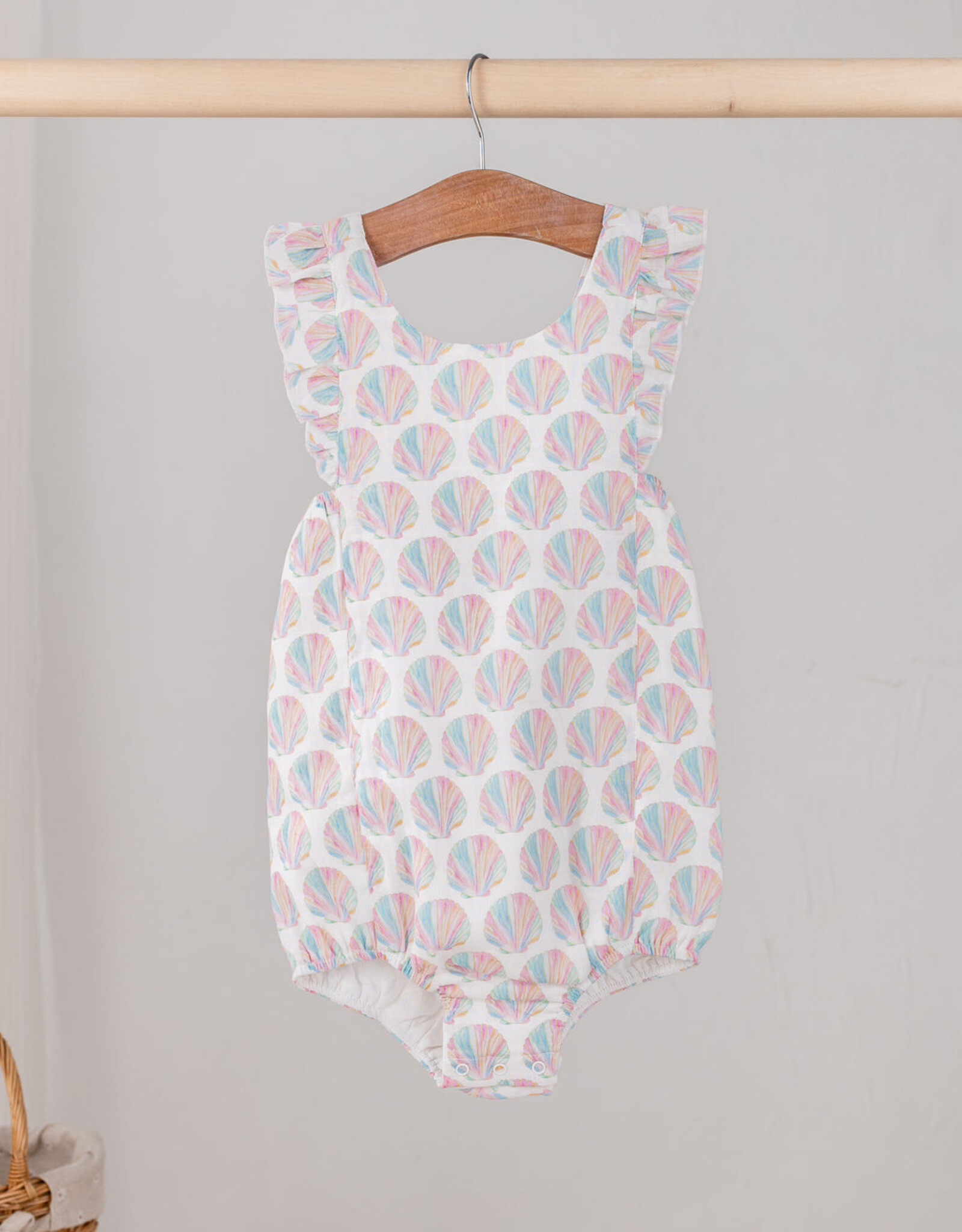 Nola Tawk Shell Yeah! Muslin Bubble Romper