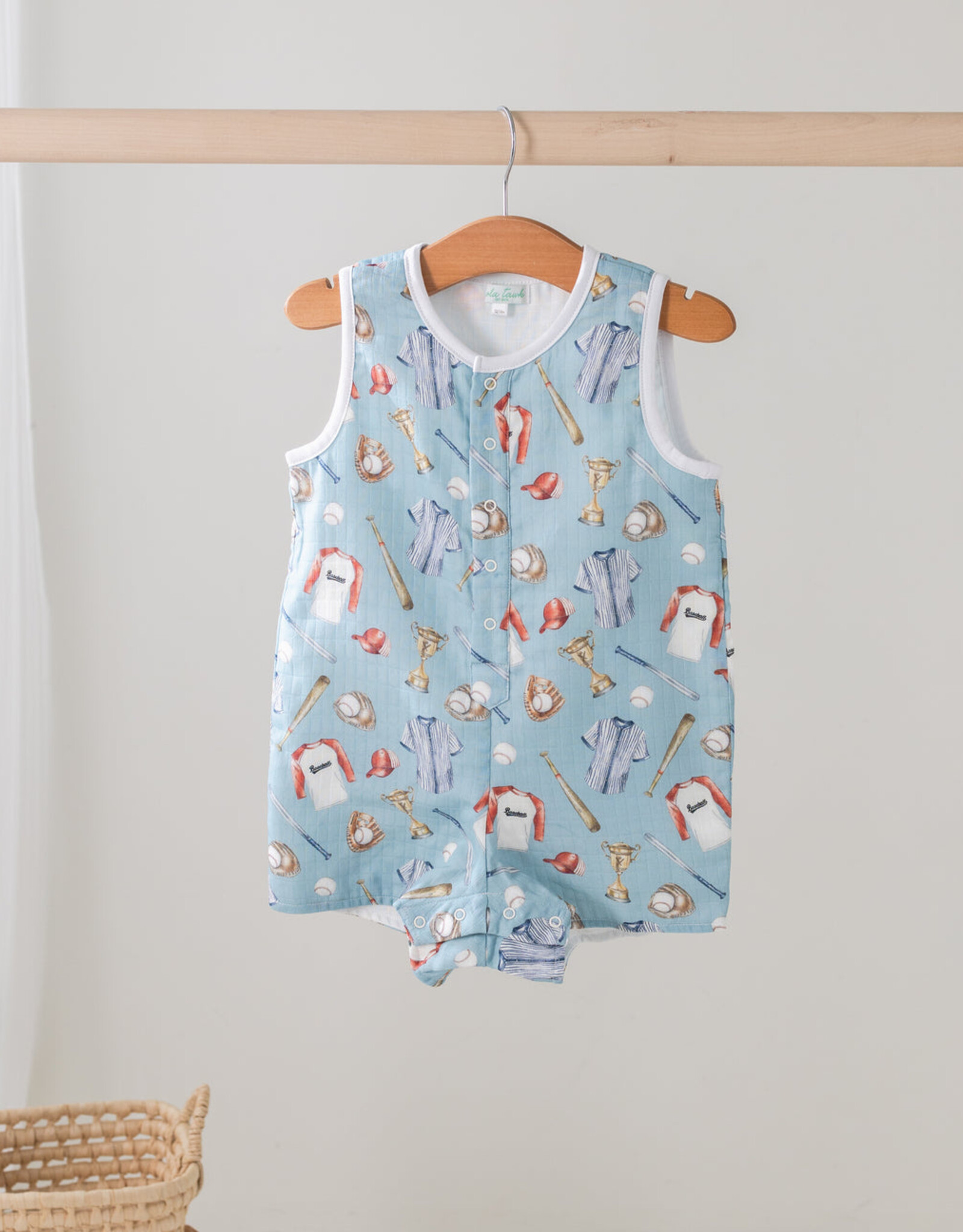 Nola Tawk Let's Play Ball Muslin Shortall