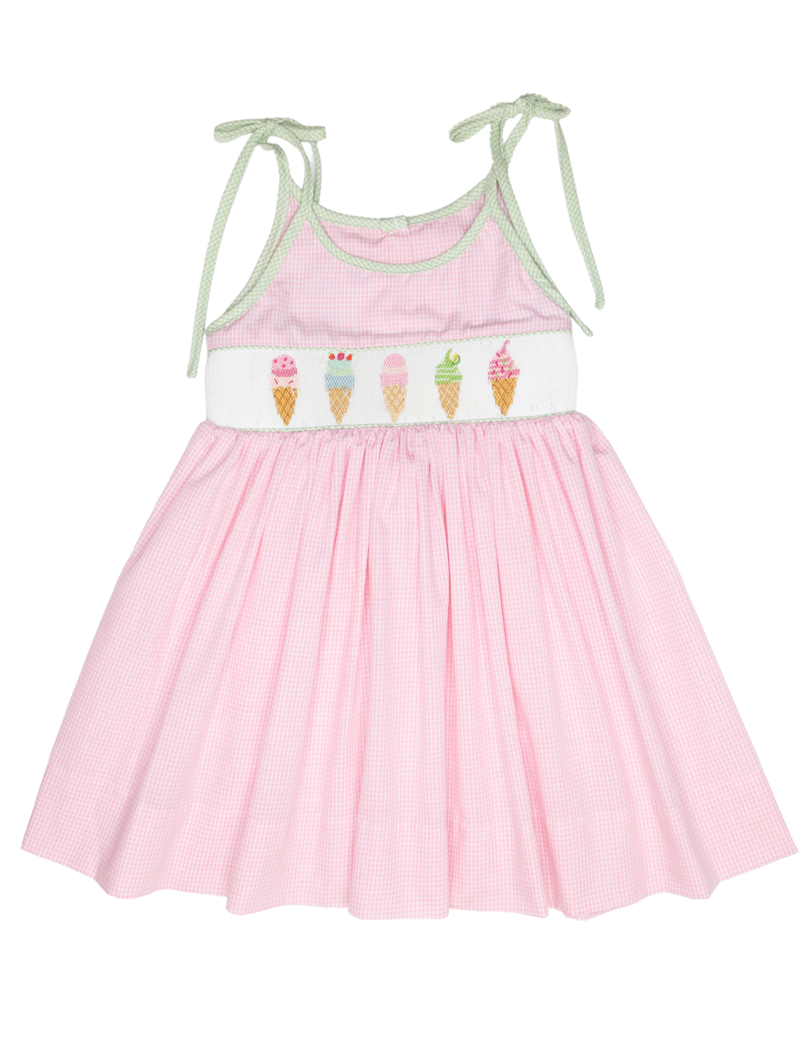 Lulu Bebe LBS26 Joice Smocked Ice Cream Dress