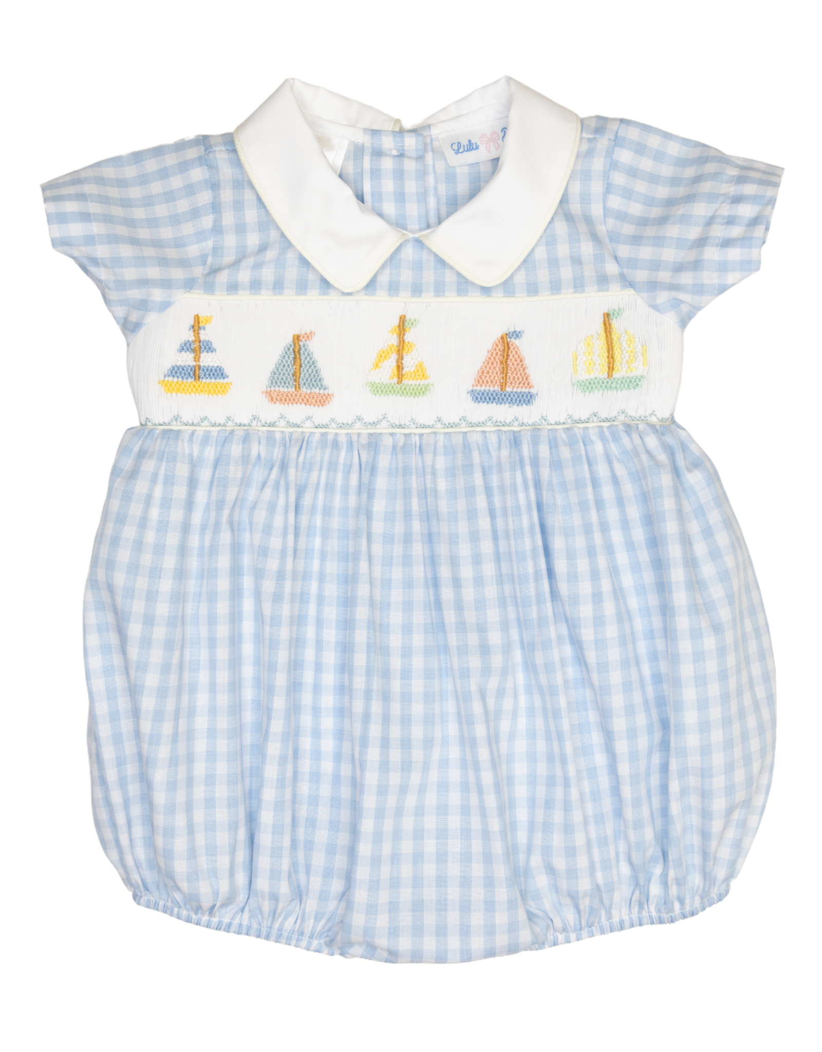 Lulu Bebe LBS26 Noah Smocked Sailboat Bubble