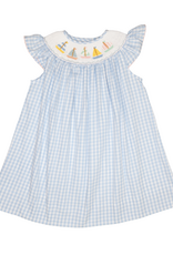 Lulu Bebe LBS26 Emma Smocked Sailboat Bishop Dress
