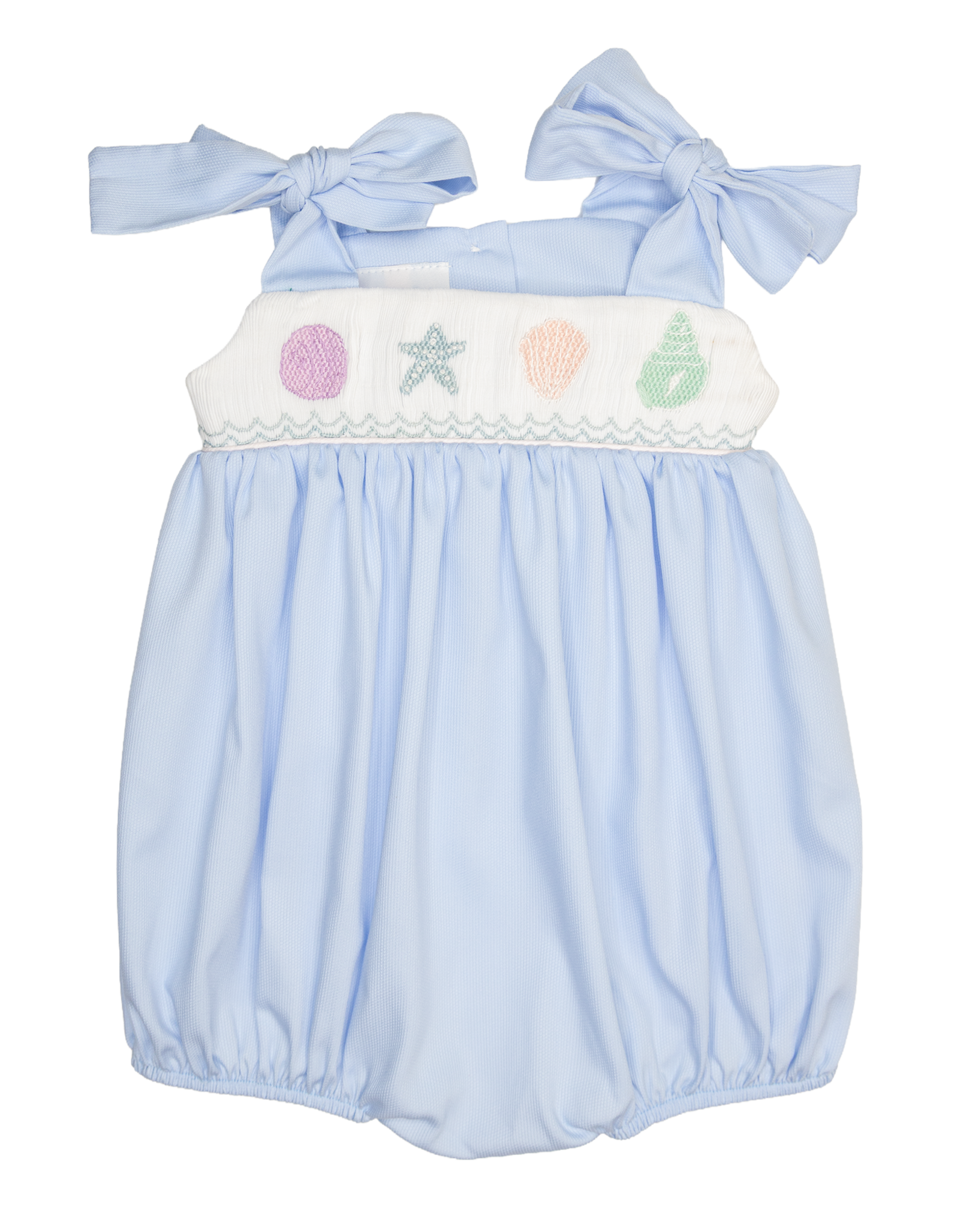 Lulu Bebe LBS26 Julie Smocked Seashell Bubble