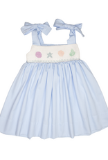 Lulu Bebe LBS26 Julia Smocked Seashell Dress