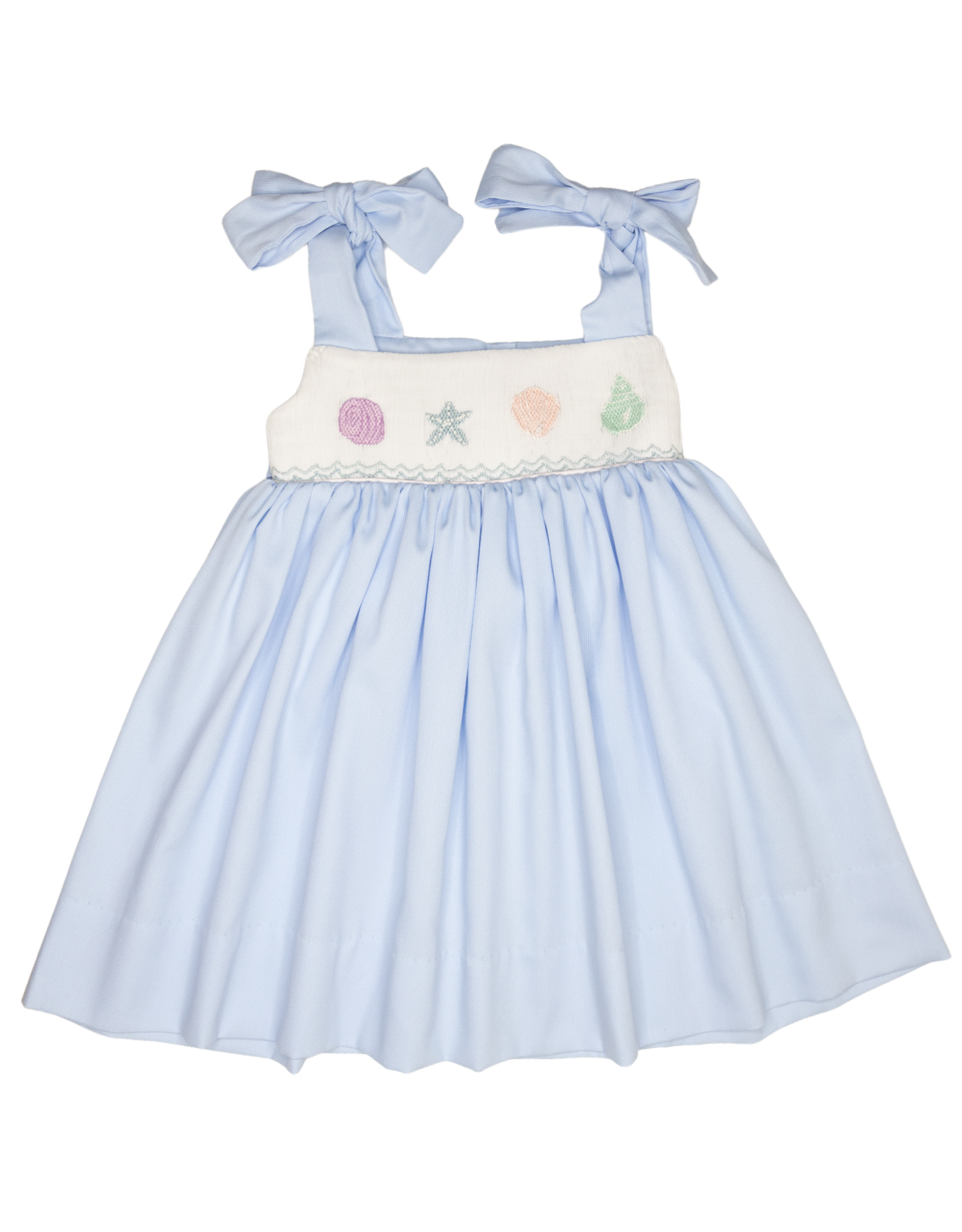 Lulu Bebe LBS26 Julia Smocked Seashell Dress