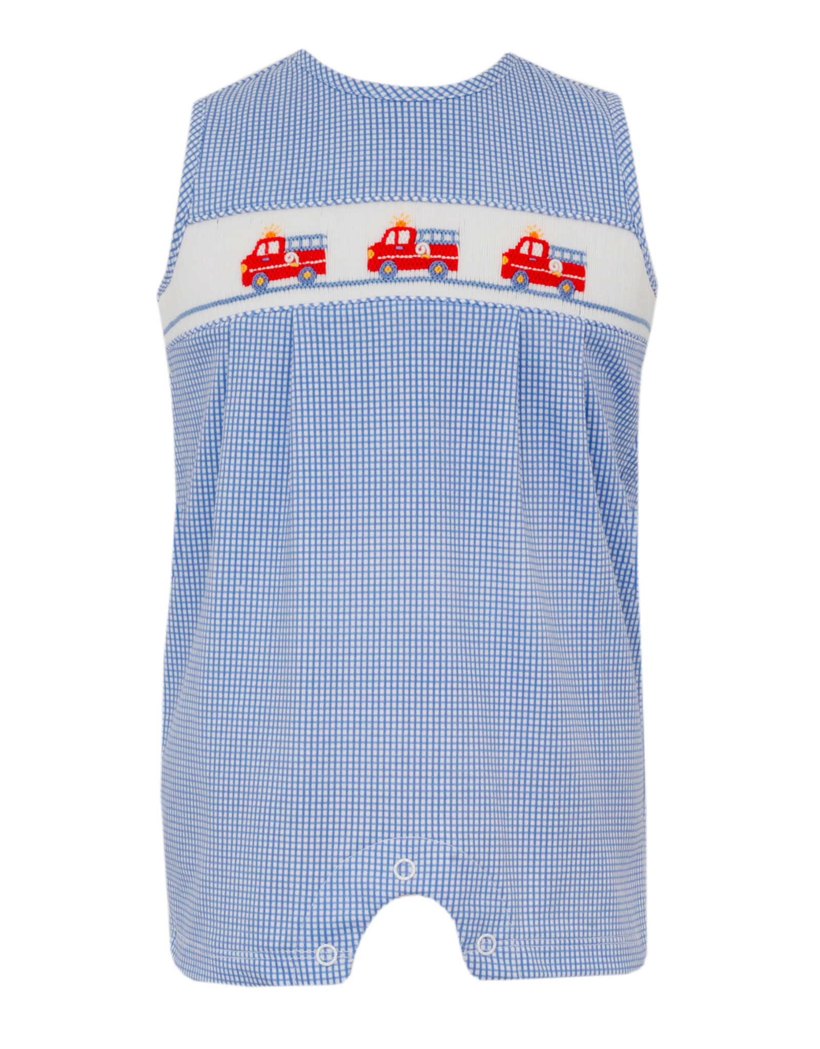 Petit Bebe 432K Firetruck Smocked Knit Jon Jon