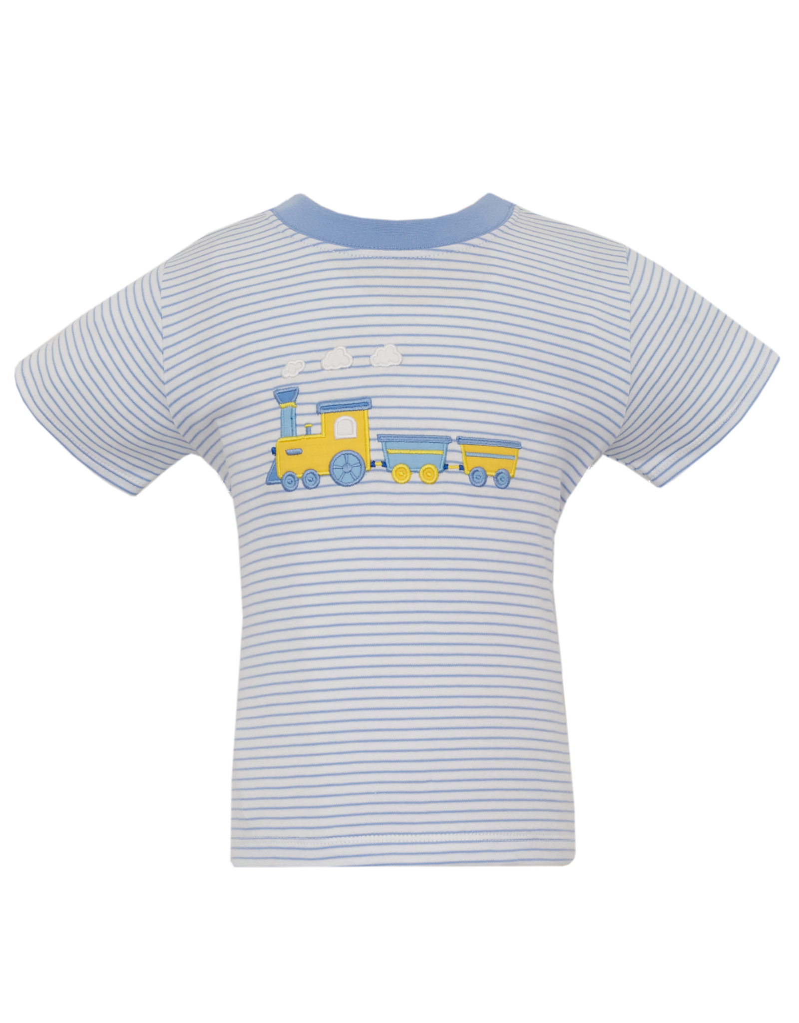 Claire and Charlie 5026P Train Blue Stripe Shirt