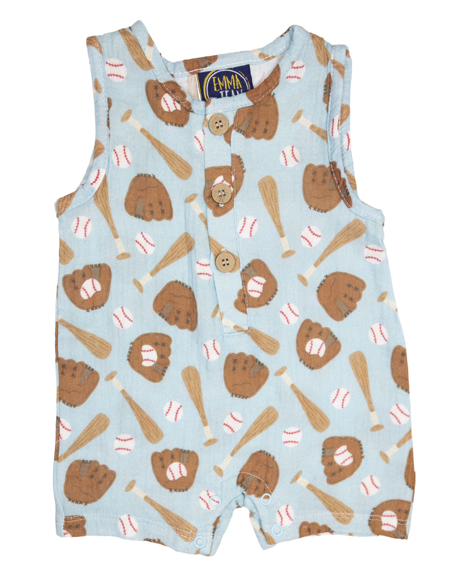 Emma Jean 1141 Baseball Romper