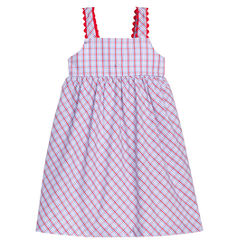 Little English Evie Dress Patriotic Plaid