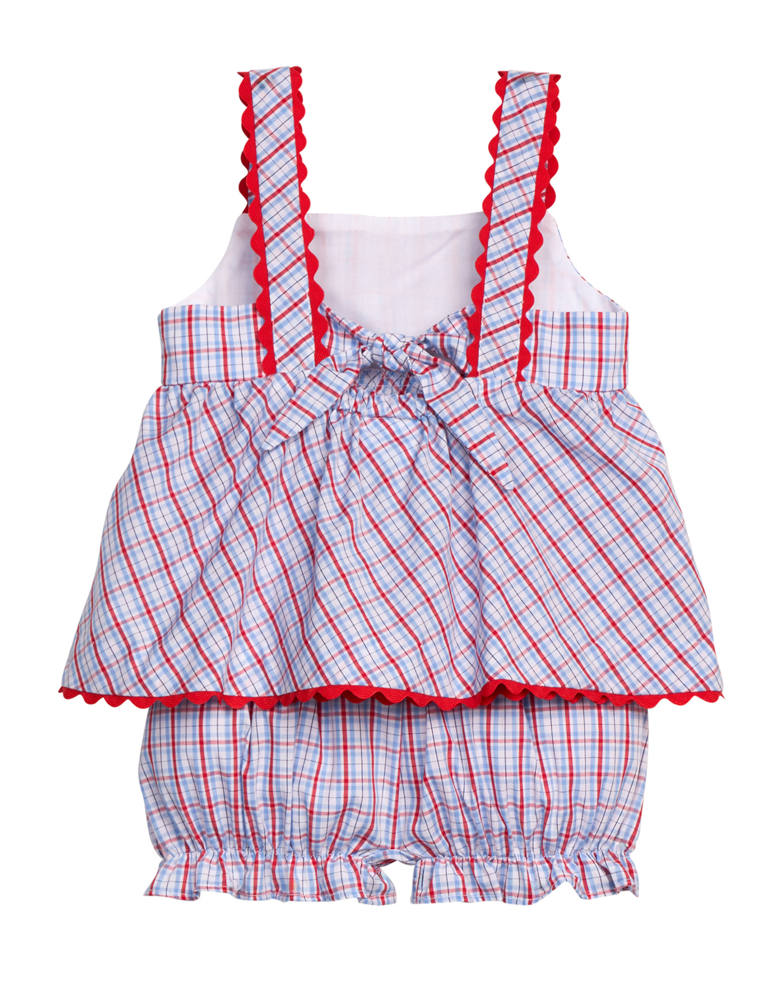 Little English LES26 Evie Bloomer Set Patriotic Plaid