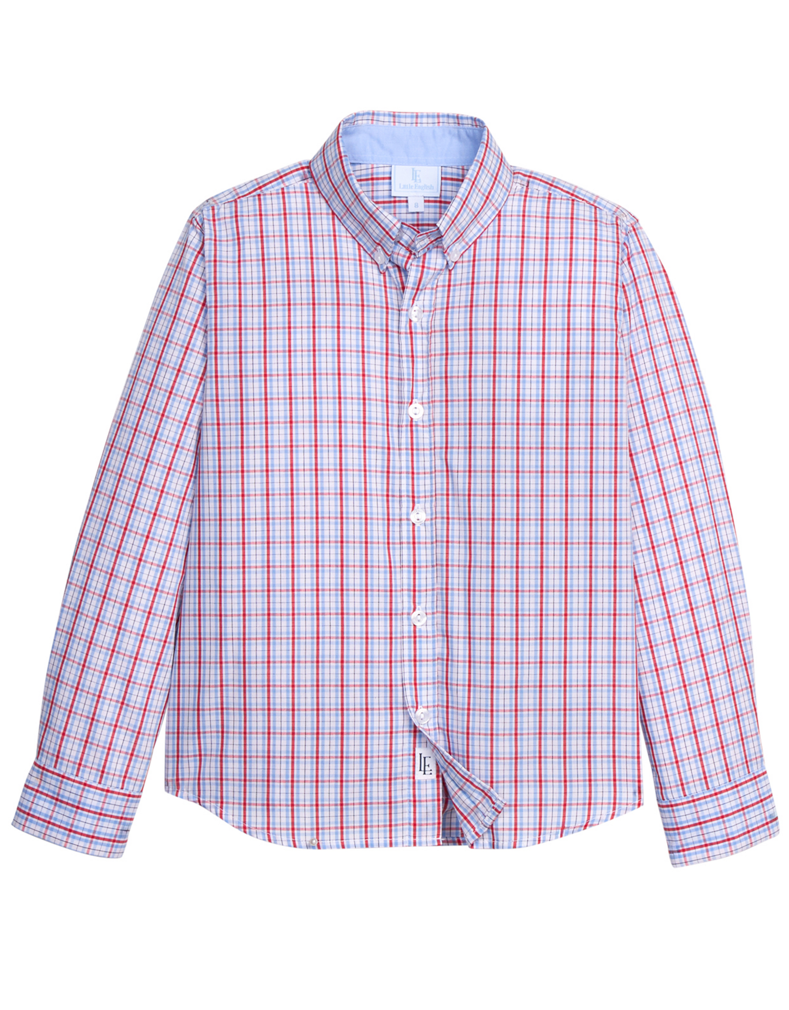 Little English LES26 Button Down Shirt Patriotic Plaid