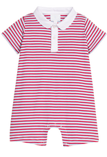 Little English LES26 Peter Pan Polo Romper Americana Stripe