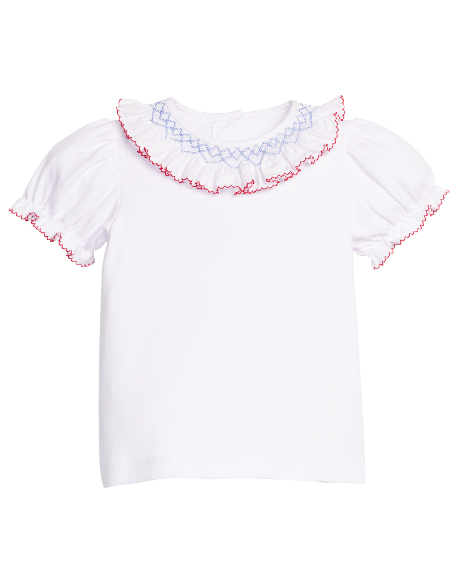 Little English LES26 Blue/Red Madeline Blouse Bloomer Set