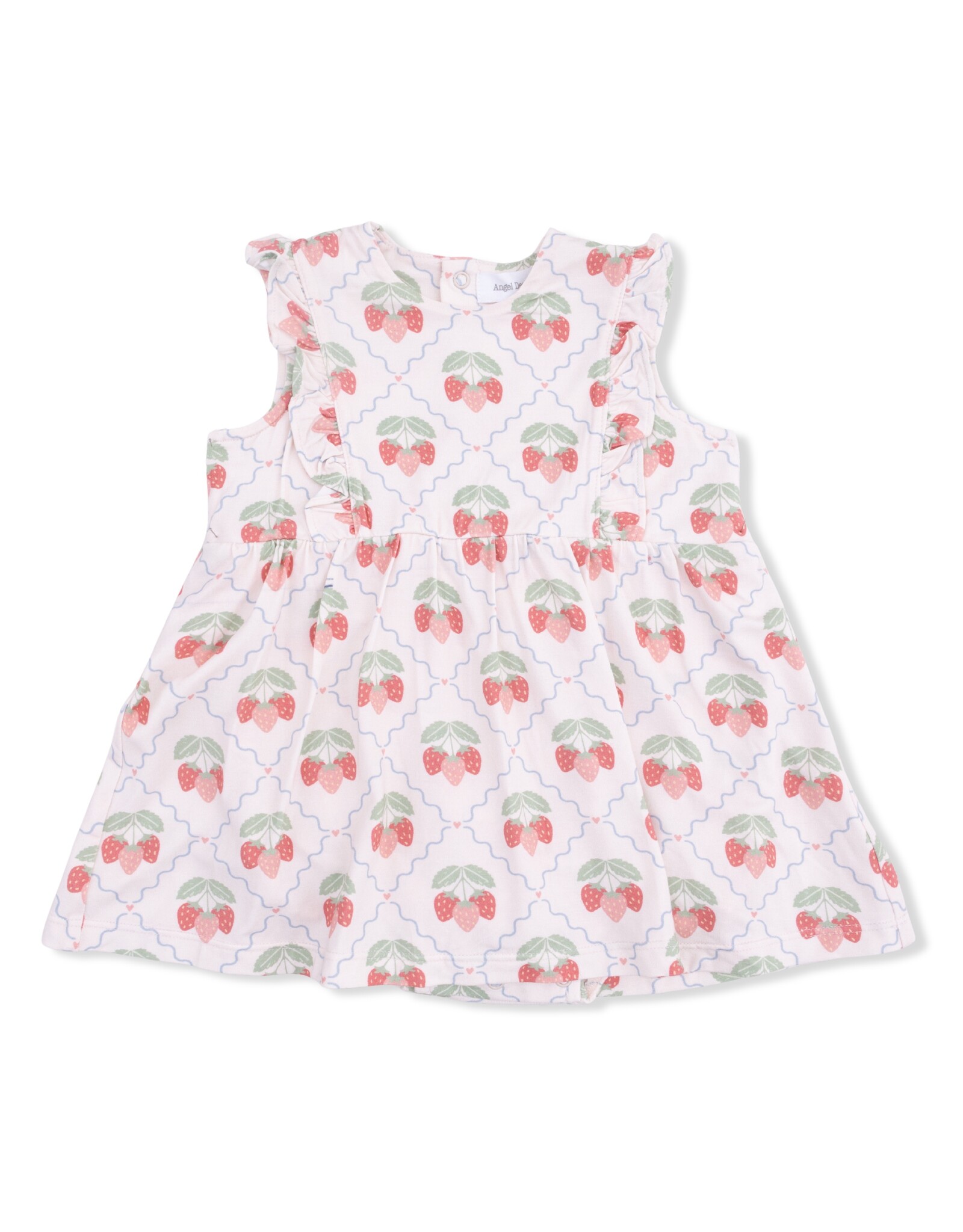 Angel Dear ADS26 Sweet Strawberries Ruffle Bodysuit Dress