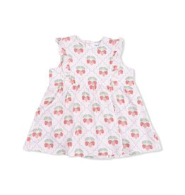 Angel Dear Sweet Strawberries Ruffle Bodysuit Dress