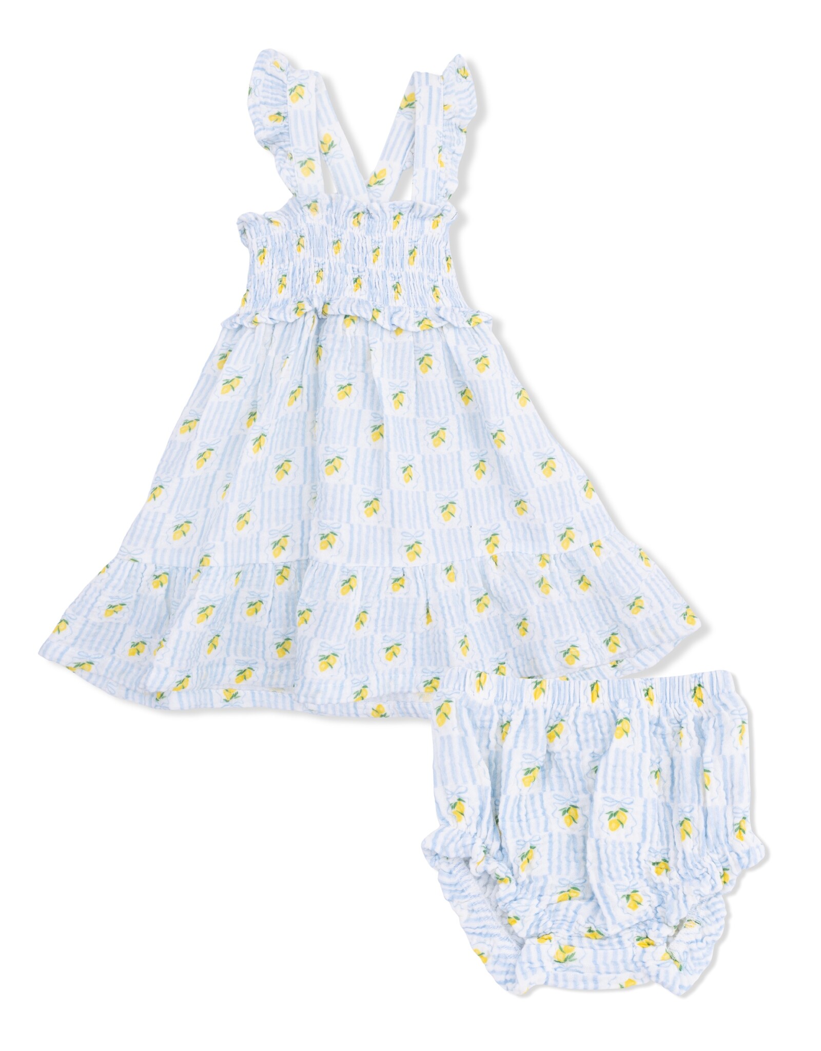 Angel Dear ADS26 Lovely Lemons Smocked Ruffle Sundress