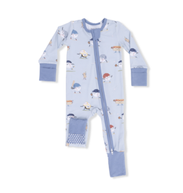 Angel Dear 2 Way Zipper Romper Baseballs Playing Baseball
