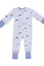 Angel Dear ADS26 2 Way Zipper Romper Baseballs Playing Baseball