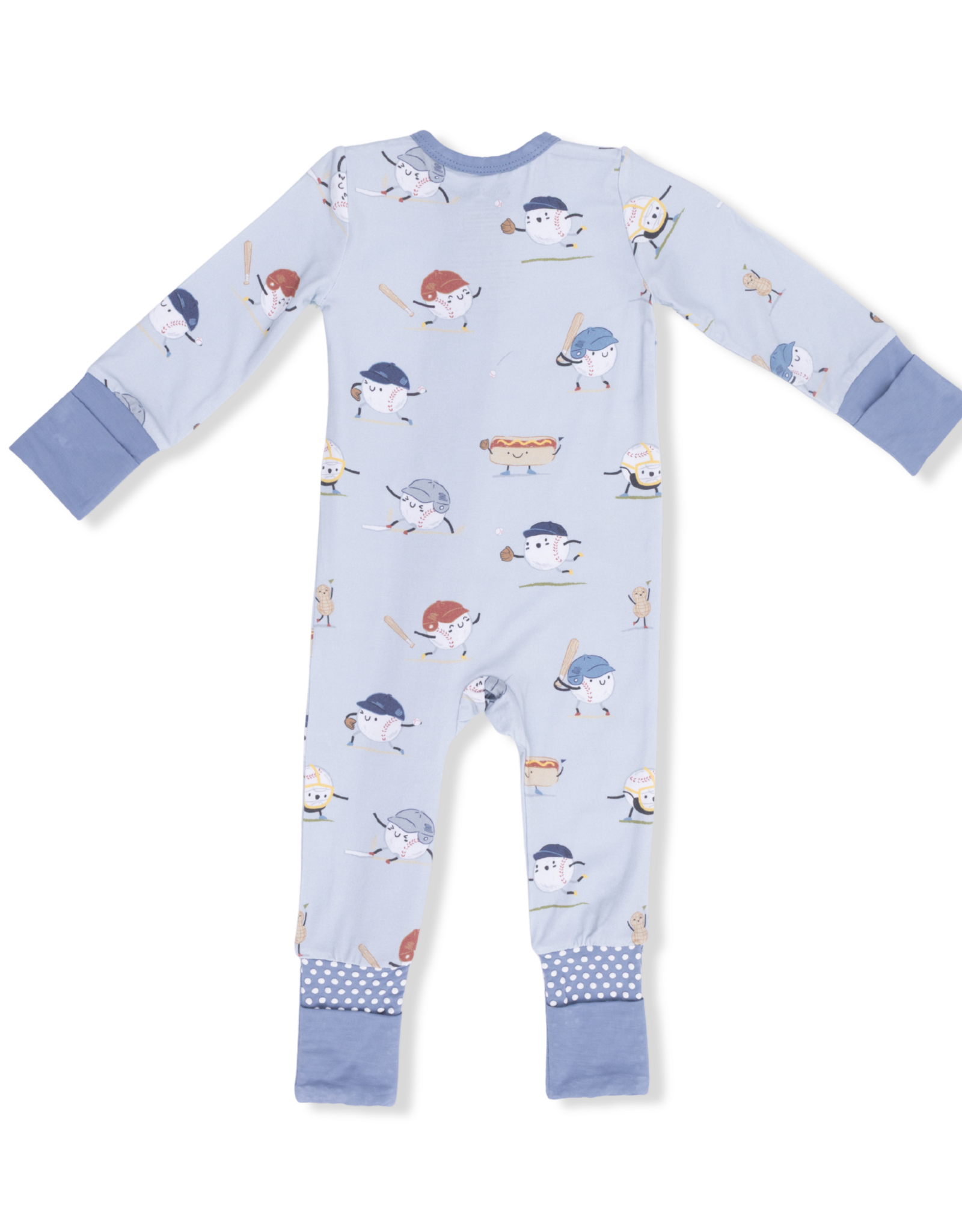 Angel Dear ADS26 2 Way Zipper Romper Baseballs Playing Baseball