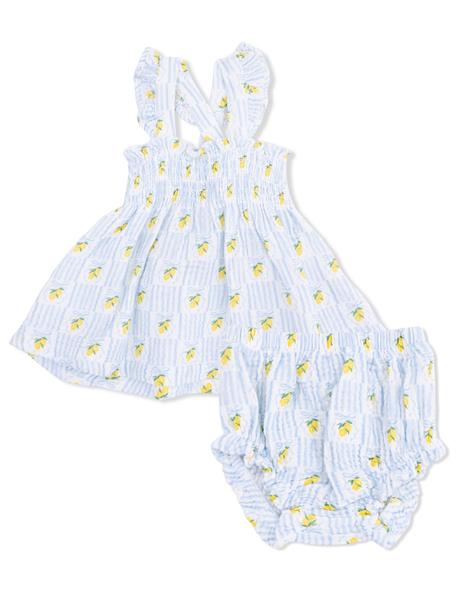 Angel Dear ADS26 Lovely Lemons Smocked Top/Bloomer