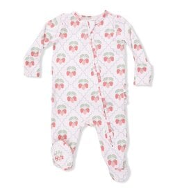 Angel Dear 2 Way Zipper Ruffle Footie Sweet Strawberries