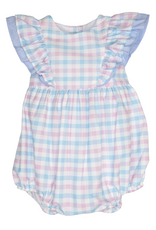 Charming Little One GQ1864 Light blue Pink Plaid Blair Bubble