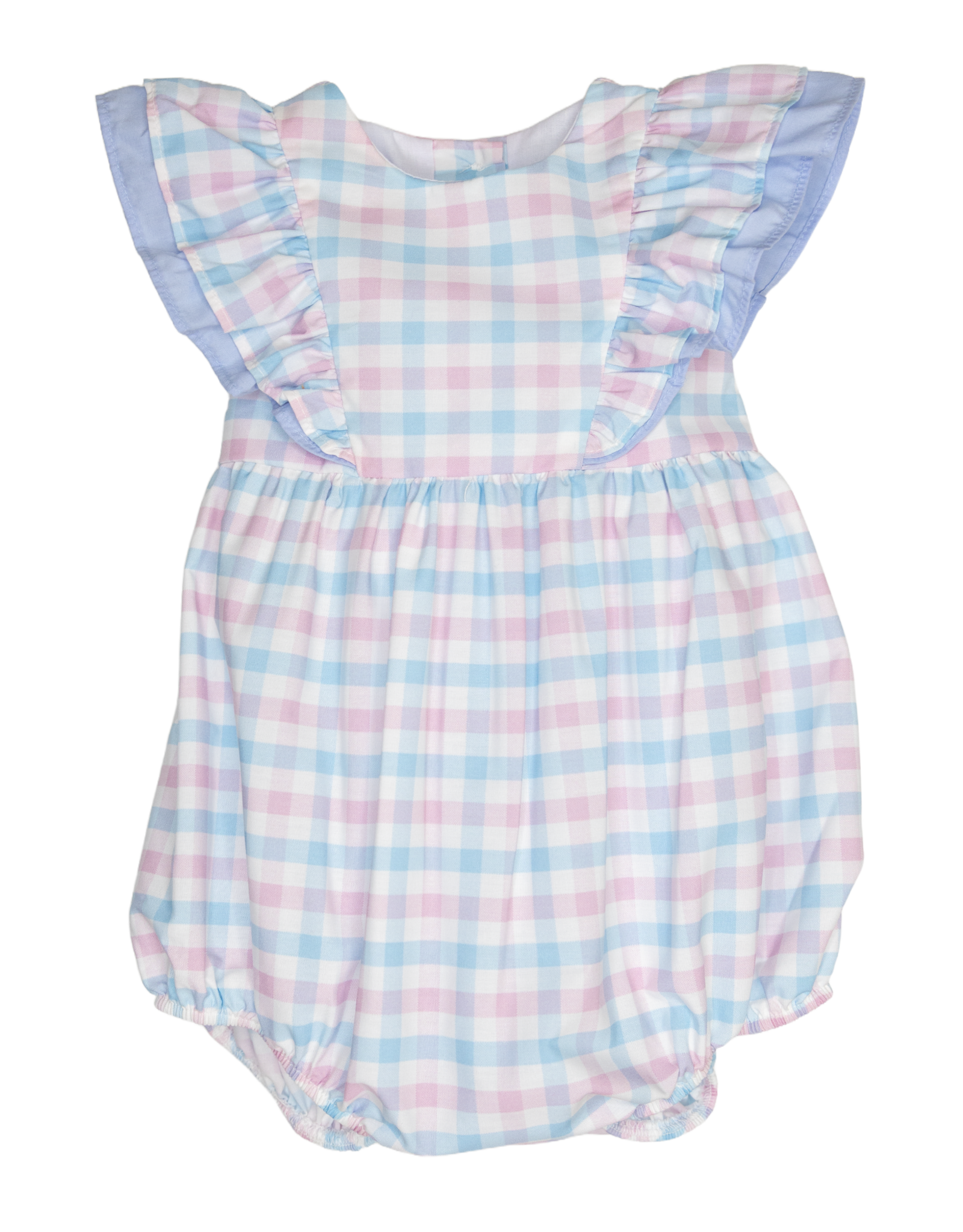 Charming Little One GQ1864 Light blue Pink Plaid Blair Bubble