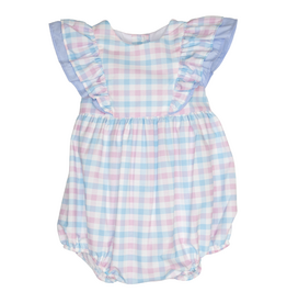 Charming Little One Light blue Pink Plaid Blair Bubble