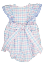Charming Little One GQ1864 Light blue Pink Plaid Blair Bubble