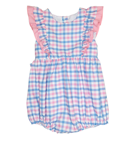 Charming Little One Blue Rose Plaid Molly Bubble