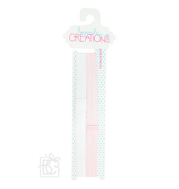 Beyond Creations 2 pack "Add a Bow" Headband pink/white
