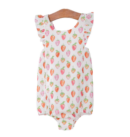 Nola Tawk (Size 3/6m) Berry Cute Muslin Bubble Romper