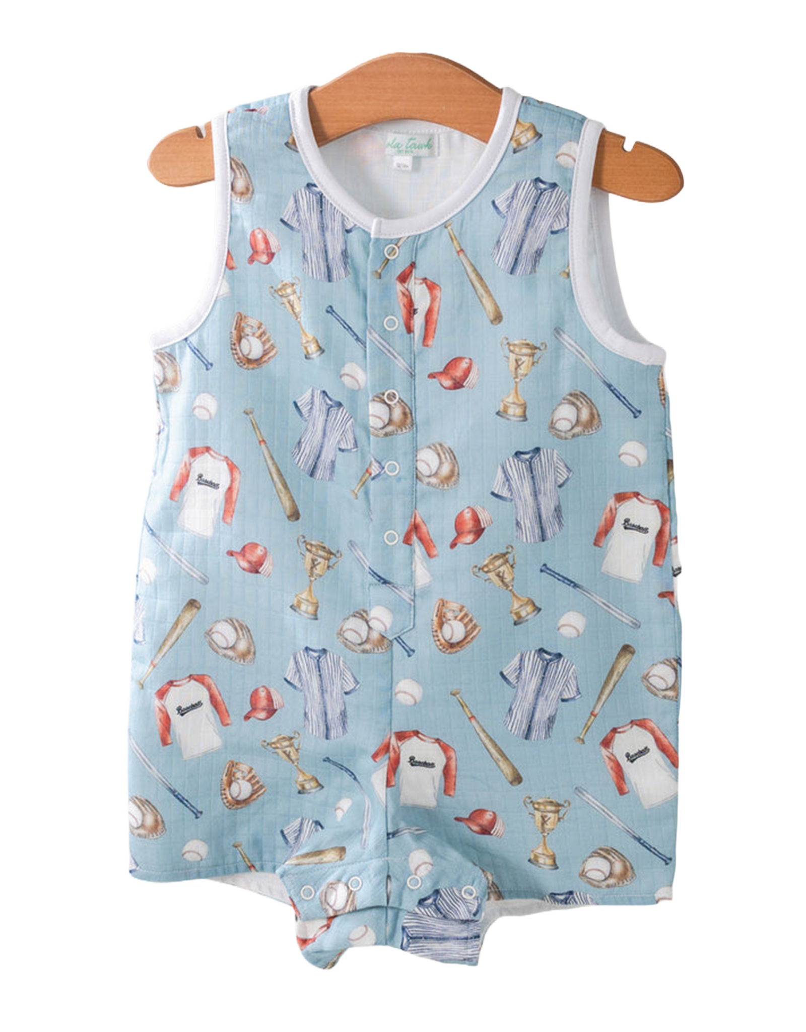 Nola Tawk Let's Play Ball Muslin Shortall