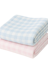 A Soft Idea ASI Gingham Check Blanket Pink
