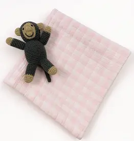 A Soft Idea Gingham Check Blanket Pink