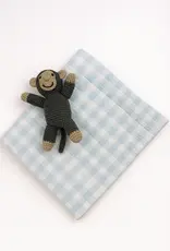 A Soft Idea ASI Gingham Check Blanket Blue