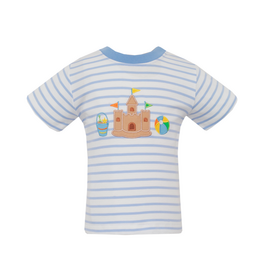 Claire and Charlie Sand Castle Applique Shirt