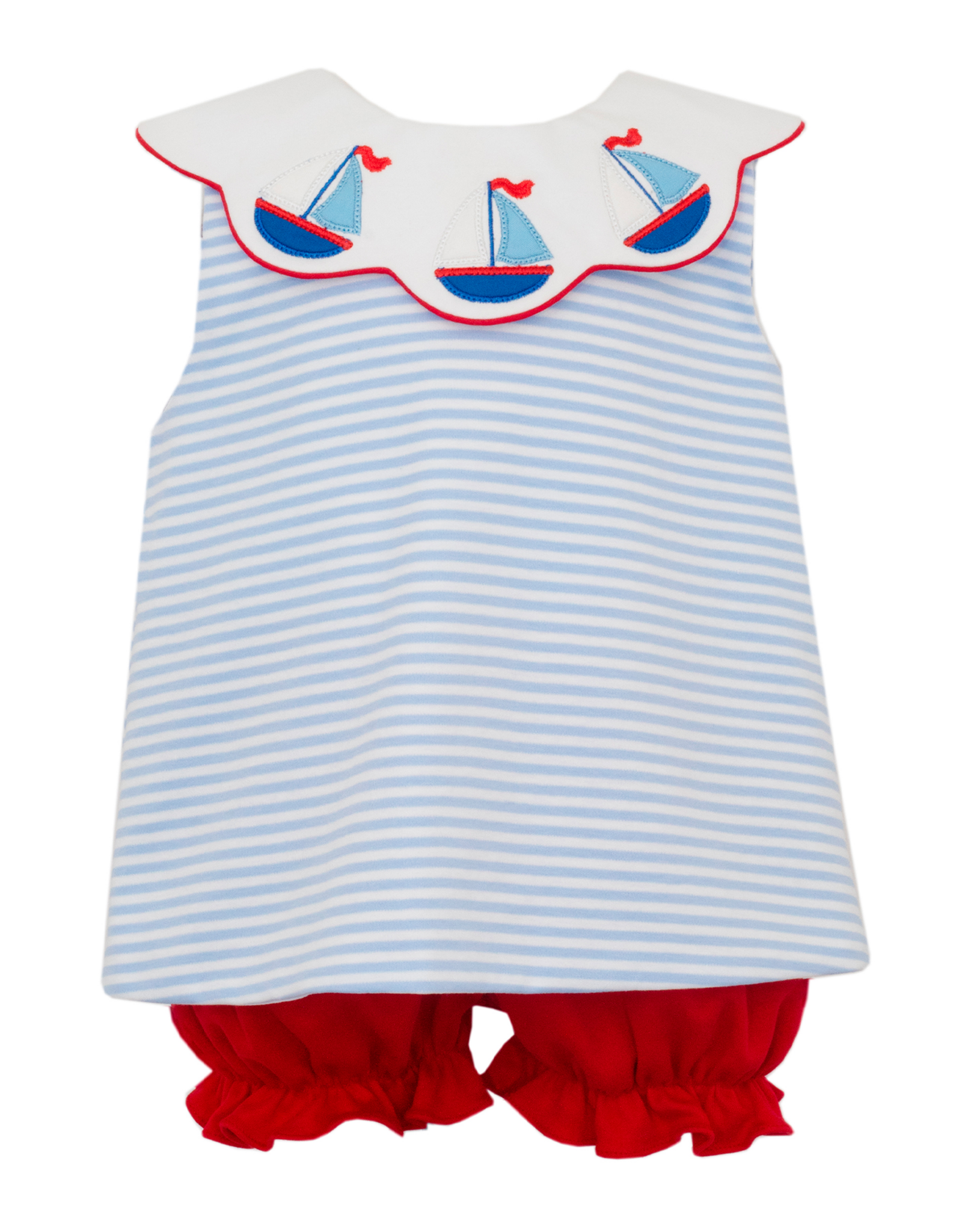 Claire and Charlie 5016C Sailboat Girl Bloomer Set