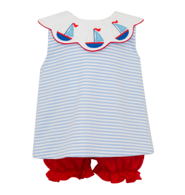 Claire and Charlie Sailboat Girl Bloomer Set