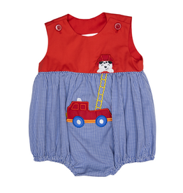 My Little Hoppers Firetruck Applique Bubble