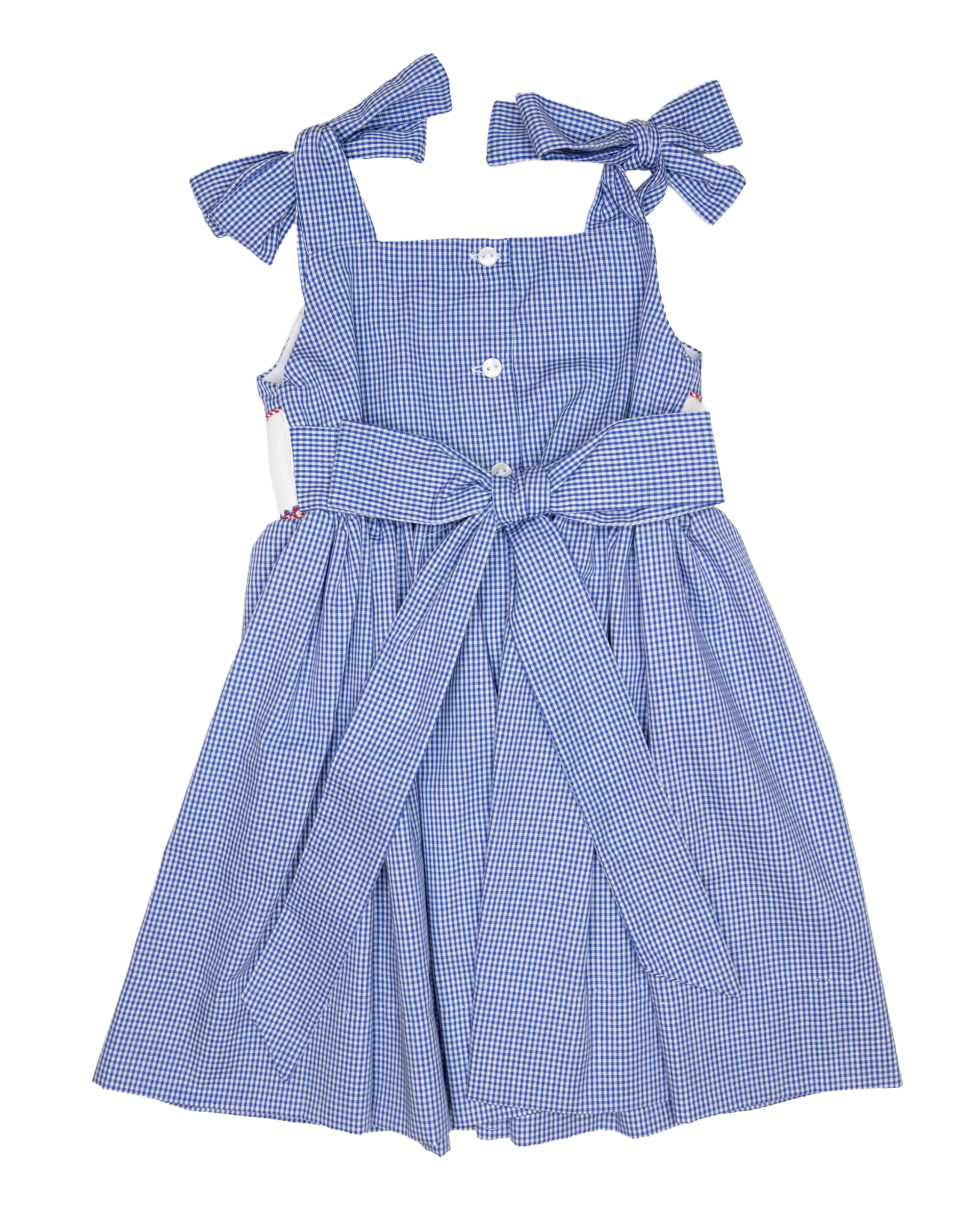 Lulu Bebe LBS26 Jackie Patriotic Popsicle Smocked Waist Dress