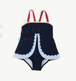 TBBC Stratford Scallop Swimsuit  Navy/Red/Blue