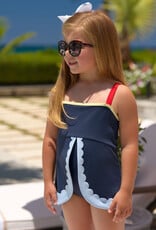 TBBC Stratford Scallop Swimsuit  Navy/Red/Blue